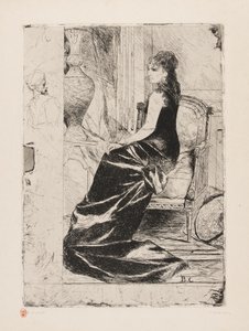 Frau in Schwarz, ca. 1876