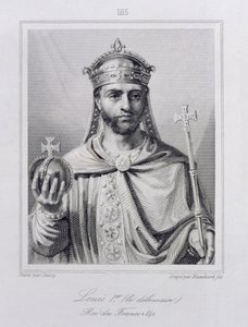 Ludwig I. der Fromme (778-840) Heiliger Römischer Kaiser, graviert von Blanchard