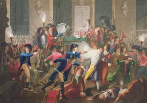 Die Verhaftung von Robespierre am 27. Juli 1794 nach Fulchran-Jean Harriet, um 1796