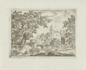 Schloss in einer Landschaft