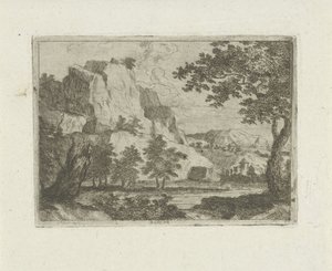 Felsen in einer Flusslandschaft von Jean Joseph Hanson