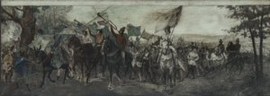 Skizze für die Dekoration der Galerie im Ehrenhof der Sorbonne: La Fête du Lendit, zwischen 1894 und 1903 von Jean Joseph Weerts