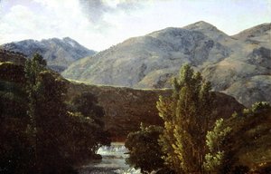 Der letzte Wasserfall der Insel Sora, gesehen von Louin von Jean Joseph Xavier Bidauld