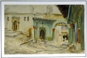 Das Café genannt „de Fromentin“, Algier von Lecomte du Nouy (1842 - 1923), spätes 19. Jahrhundert von Jean Jules Antoine Lecomte du Nouy