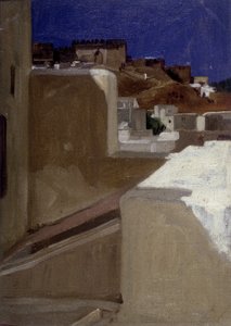 Blick auf die Kasbah von meiner Terrasse von Lecomte du Nouy (1842-1923), Tanger von Jean Jules Antoine Lecomte du Nouy
