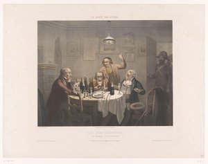 Polizei unterbricht eine Gesellschaft trinkender Männer (Museum van de lachers) von Jean Julien Jacott