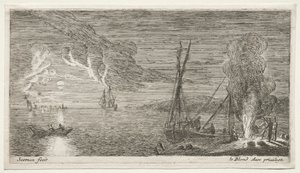 Ein Lagerfeuer und Mondlicht von Jean Le Blond