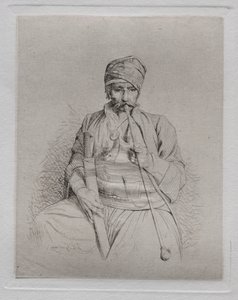 Ägyptischer Raucher von Jean Leon Gerome