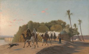 Verlassen der Oase von Jean Leon Gerome