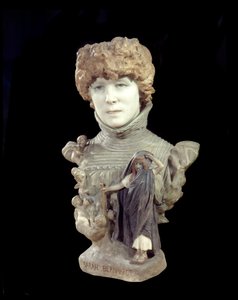 Marmorbüste der Schauspielerin Henriette Rosine Bernard genannt Sarah Bernhardt (1844-1923). Skulptur von Jean-Léon Gérôme (1824-1904) um 1895. Paris, Musée d
