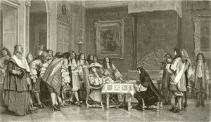 Molière beim Frühstück mit Ludwig XIV. von Jean Leon Gerome
