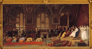 Empfang der siamesischen Botschafter durch Napoleon III. und Kaiserin Eugenie von Jean Leon Gerome