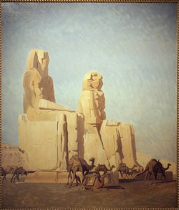 Der Koloss von Theben, Memnon und Sesostris. Studie von Jean Leon Gerome