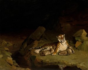 Tiger und Junge von Jean Leon Gerome