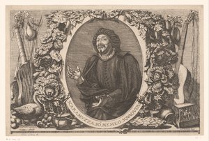 Porträt von Tiberio Fiorilli in der Rolle des Scaramuccia (Scaramouche) von Jean Lepautre (attributed to)