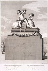 Figur einer Sphinx in Versailles, 1676