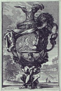 Gartenskulptur, veröffentlicht ca. 1670 (Gravur)