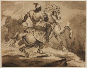 Haitianischer Reiter (Szene aus den "Französischen Kolonialkriegen") von Jean Louis André Théodore Géricault