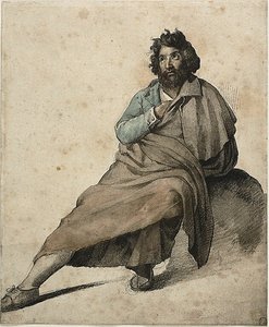 Sitzender italienischer Bauer von Jean Louis André Théodore Géricault
