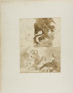 Skizzen für eine Kavallerieschlacht von Jean Louis André Théodore Géricault