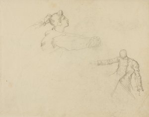 Studien einer Frau und eines Soldaten von Jean Louis André Théodore Géricault
