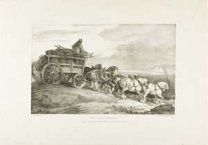 Der Kohlenwagen, Platte 7 aus Verschiedene Motive nach dem Leben auf Stein gezeichnet
