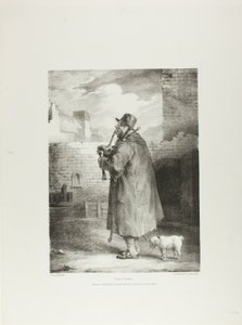 Der Pfeifer, Platte 1 aus Verschiedene Motive aus dem Leben und auf Stein gezeichnet (Die Englische Suite) von Jean Louis André Théodore Géricault