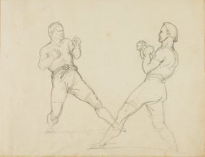 Zwei Boxer beim Sparring von Jean Louis André Théodore Géricault