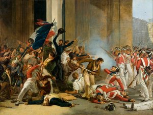 Einnahme des Louvre, 29. Juli 1830. Massaker an den Schweizer Garden, ca. 1832