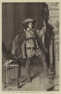 Der Kavalier, von der Winterausstellung, Nr. 7, Haymarket von Jean Louis Ernest Meissonier