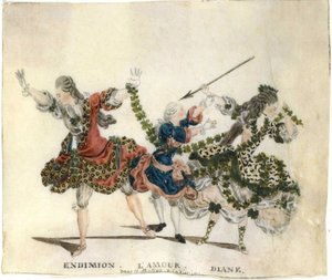 Kostümentwurf für das Ballett Endymion von Gaetano Vestris, 1773-1778 von Jean Louis Fesch