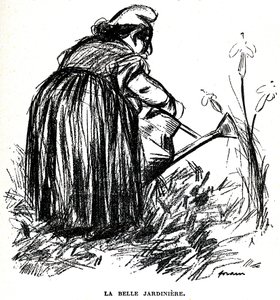 Antisemitische Zeichnung, veröffentlicht vor 1900 in der Zeitung „Psst...!“ von Jean Louis Forain