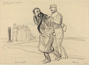 Au Front de Vincennes. Bolo pacha, ca. 1914-1919 von Jean Louis Forain
