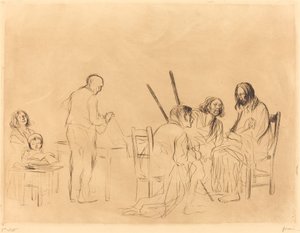Vor dem Abendmahl in Emmaus (erste Platte) von Jean Louis Forain
