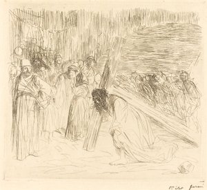 Christus trägt das Kreuz (fünfte Platte) von Jean Louis Forain