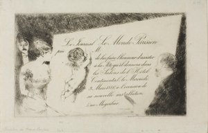 Einladung von der Zeitung "Le Monde Parisien" von Jean Louis Forain