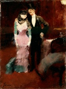Verlassen eines Maskenballs an der Pariser Oper von Jean Louis Forain
