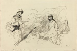 Poilu erkennt deutschen Soldaten an, wahrscheinlich 1918 von Jean Louis Forain