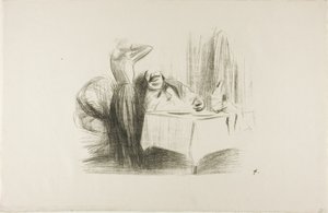 Szene im privaten Speisesaal (horizontale Platte) von Jean Louis Forain