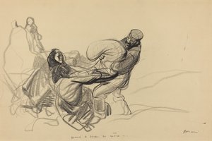 Quand le boche se retire..., wahrscheinlich 1917 von Jean Louis Forain