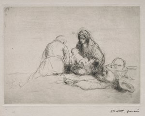 Ruhe auf der Flucht nach Ägypten von Jean Louis Forain