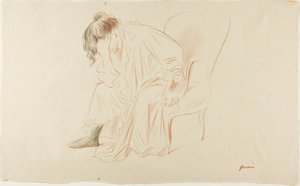 Sitzende Frau, Kopf in der rechten Hand von Jean Louis Forain