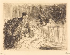 Der Anwalt spricht mit dem Gefangenen (zweite Platte) von Jean Louis Forain