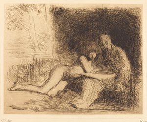 Die Ruhe des Modells (vierte Platte) von Jean Louis Forain