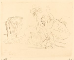 Die Ruhe des Modells (zweite Platte) von Jean Louis Forain
