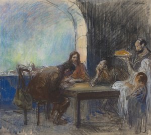 Das Abendmahl in Emmaus, möglicherweise ca. 1912-1913 von Jean Louis Forain