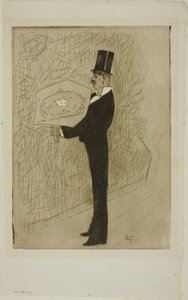 Der Dandy mit einem Blumenstrauß