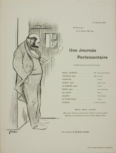 Theaterprogramm für Une Journée Parlementaire