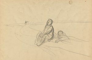 Zwei Figuren auf einer Straße (verso) von Jean Louis Forain