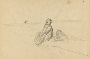 Zwei Figuren auf einer Straße, ca. 1919 von Jean Louis Forain